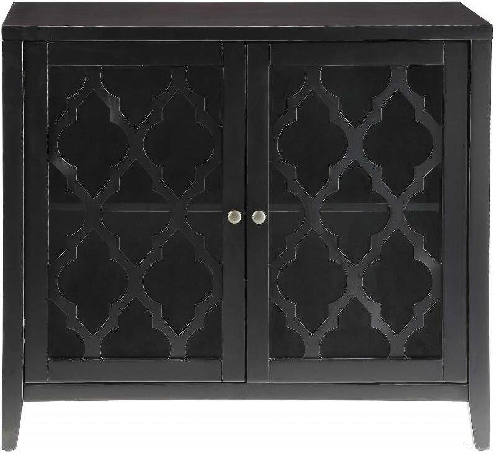 The appearance of Homeroots Black Mdf Cabinet designed by Homeroots in the transitional interior design. This black piece of furniture was selected by 1StopBedrooms from to add a touch of cosiness and style into your home. Sku: 286454. Material: MDF.