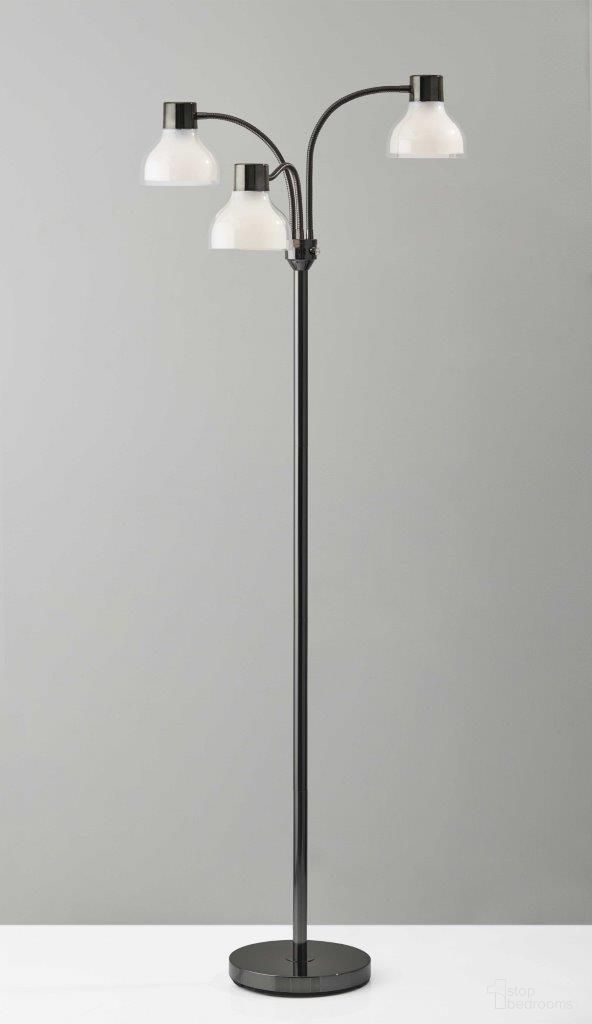 Homeroots Black Metal 3 Arm Floor Lamp 372609