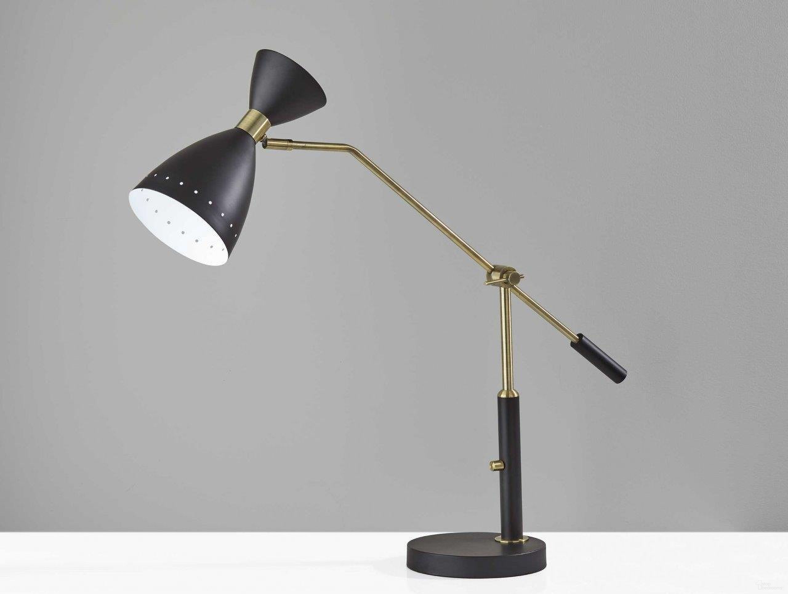 Homeroots Black Metal Adjustable Desk Lamp