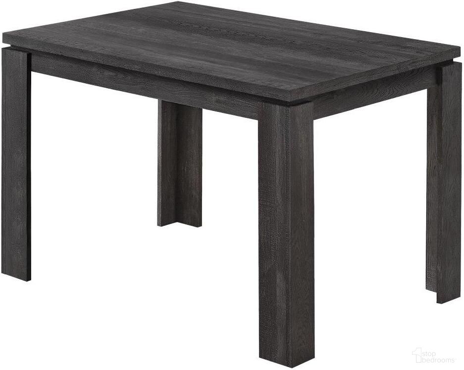 The appearance of Homeroots Black Reclaimed Wood Look Dining Table 366057 designed by Homeroots in the modern / contemporary interior design. This black piece of furniture  was selected by 1StopBedrooms from  to add a touch of cosiness and style into your home. Sku: 366057. Table Base Style: Legs. Material: MDF. Table Top Shape: Rectangular. Size: 32" x 47".