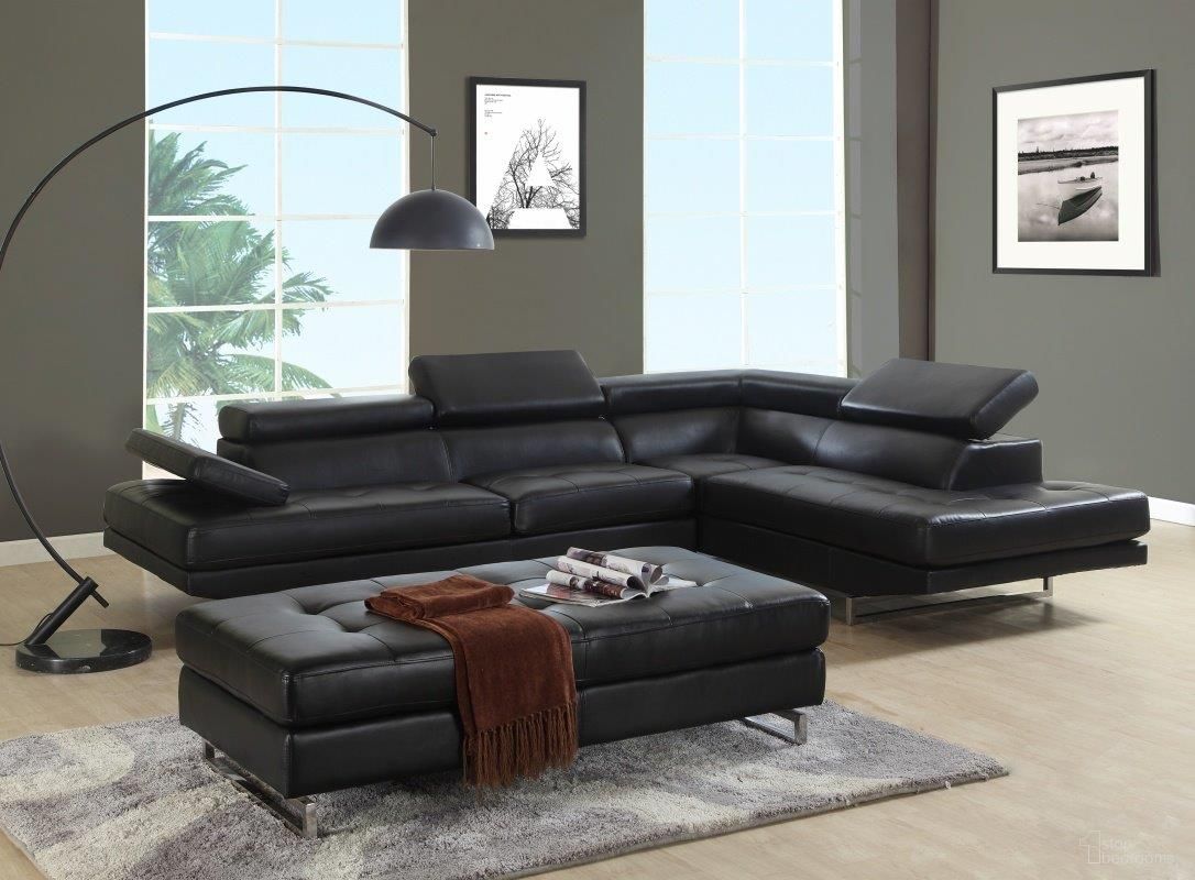 Homeroots Black Sectional Raf 366198