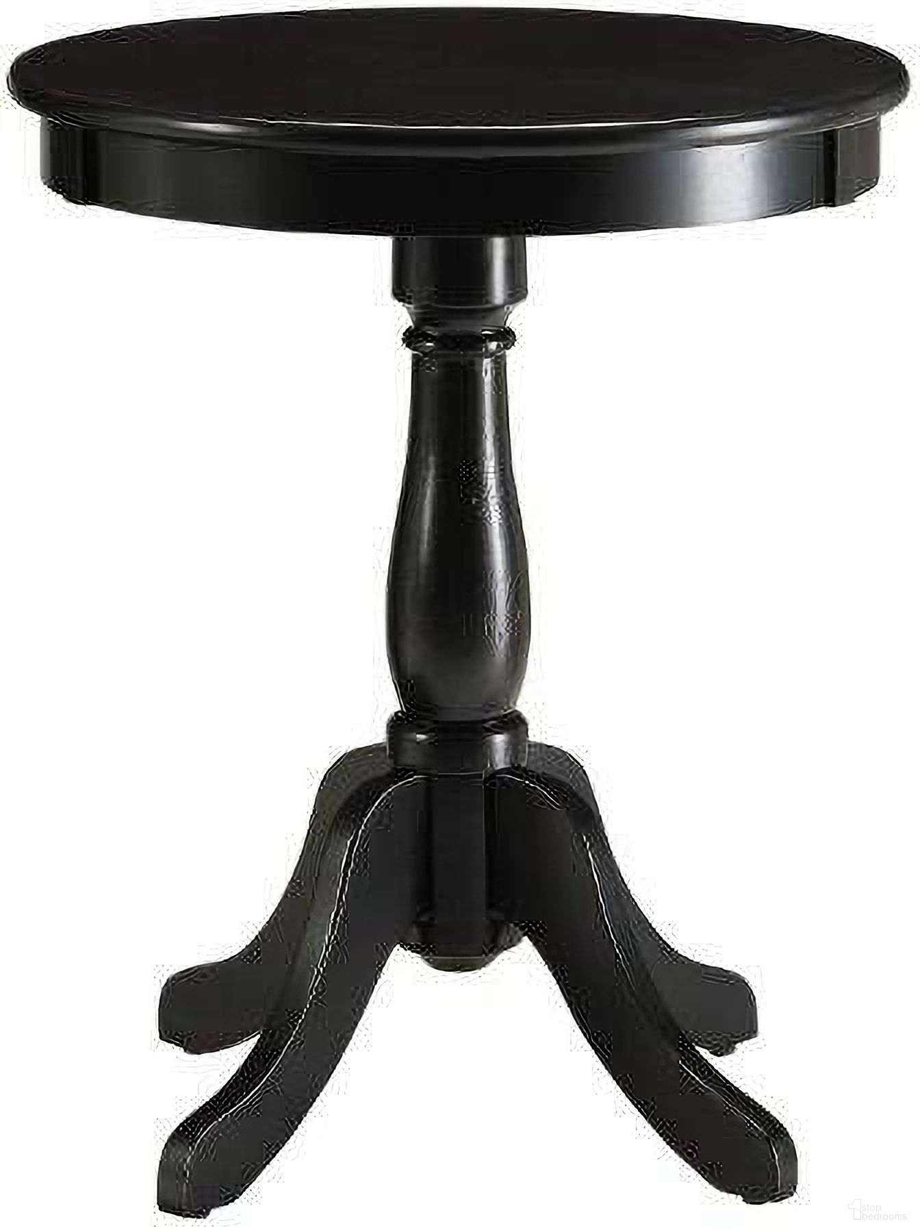 The appearance of Homeroots Black Solid Wood Leg Side Table 286300 designed by Homeroots in the traditional interior design. This black piece of furniture  was selected by 1StopBedrooms from  to add a touch of cosiness and style into your home. Sku: 286300. Material: MDF.