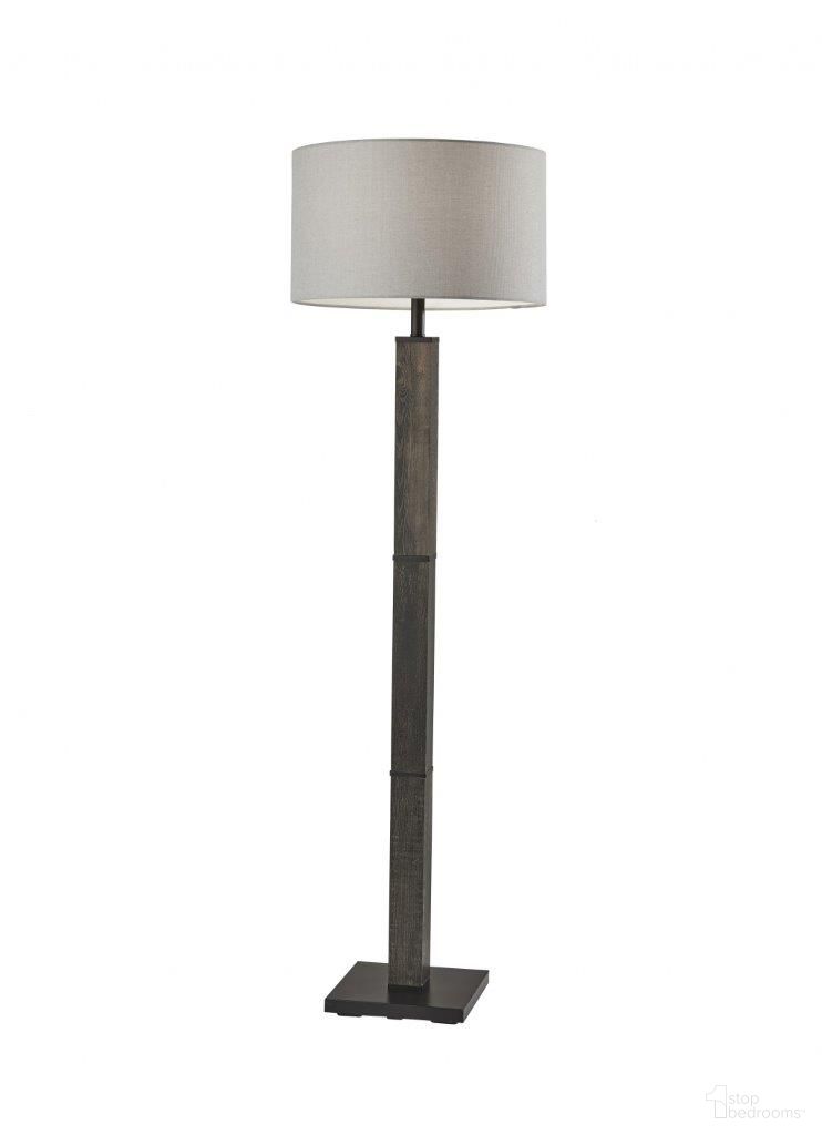 Homeroots Black Wood Floor Lamp 372870