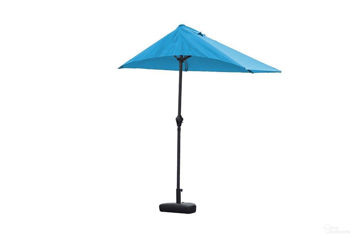 Homeroots Blue Iron Side Wall Umbrella 372308
