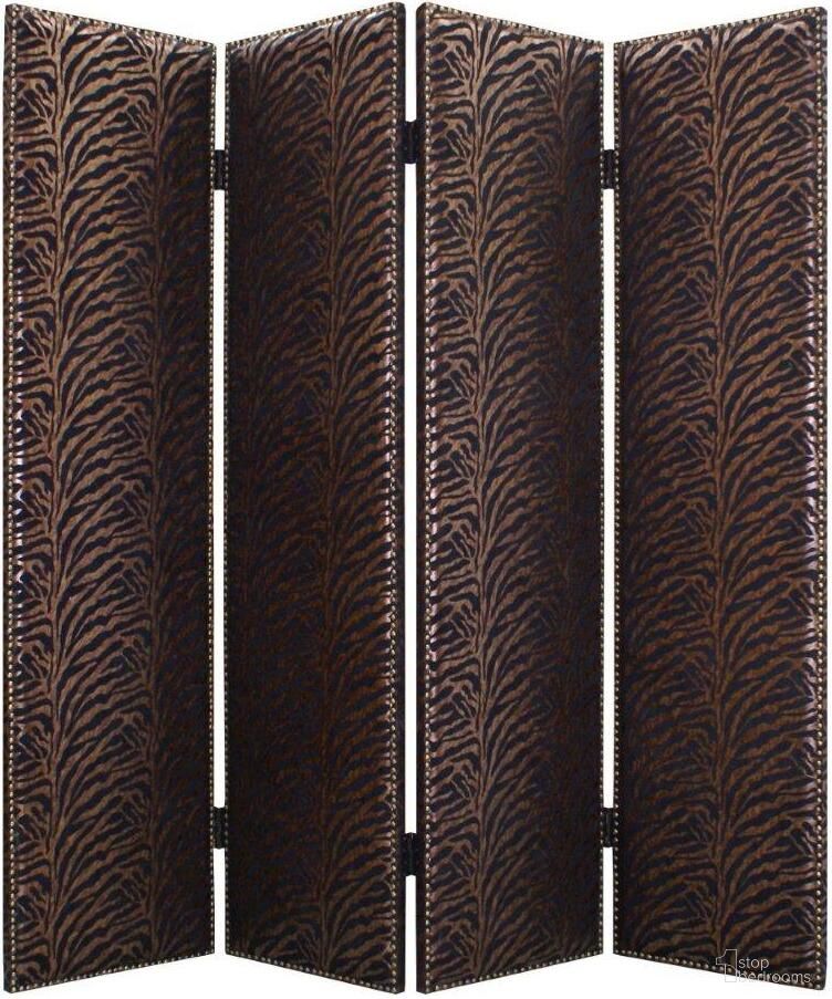 Homeroots Bronze Wood And Fabric Screen 274732