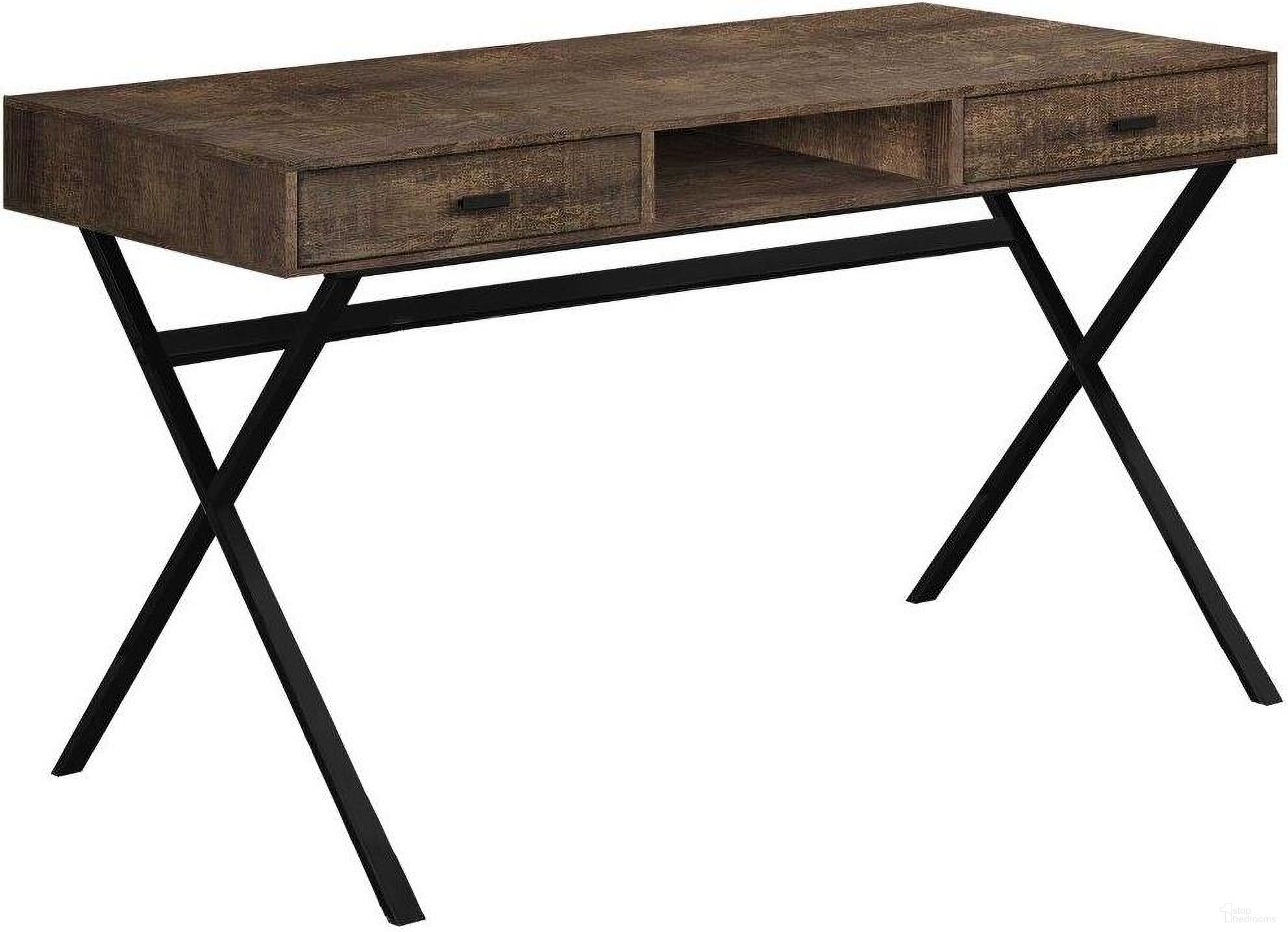 The appearance of Homeroots Brown Black Particle Board Metal Computer Desk 333544 designed by Homeroots in the modern / contemporary interior design. This black and brown piece of furniture was selected by 1StopBedrooms from to add a touch of cosiness and style into your home. Sku: 333544. Material: Metal.