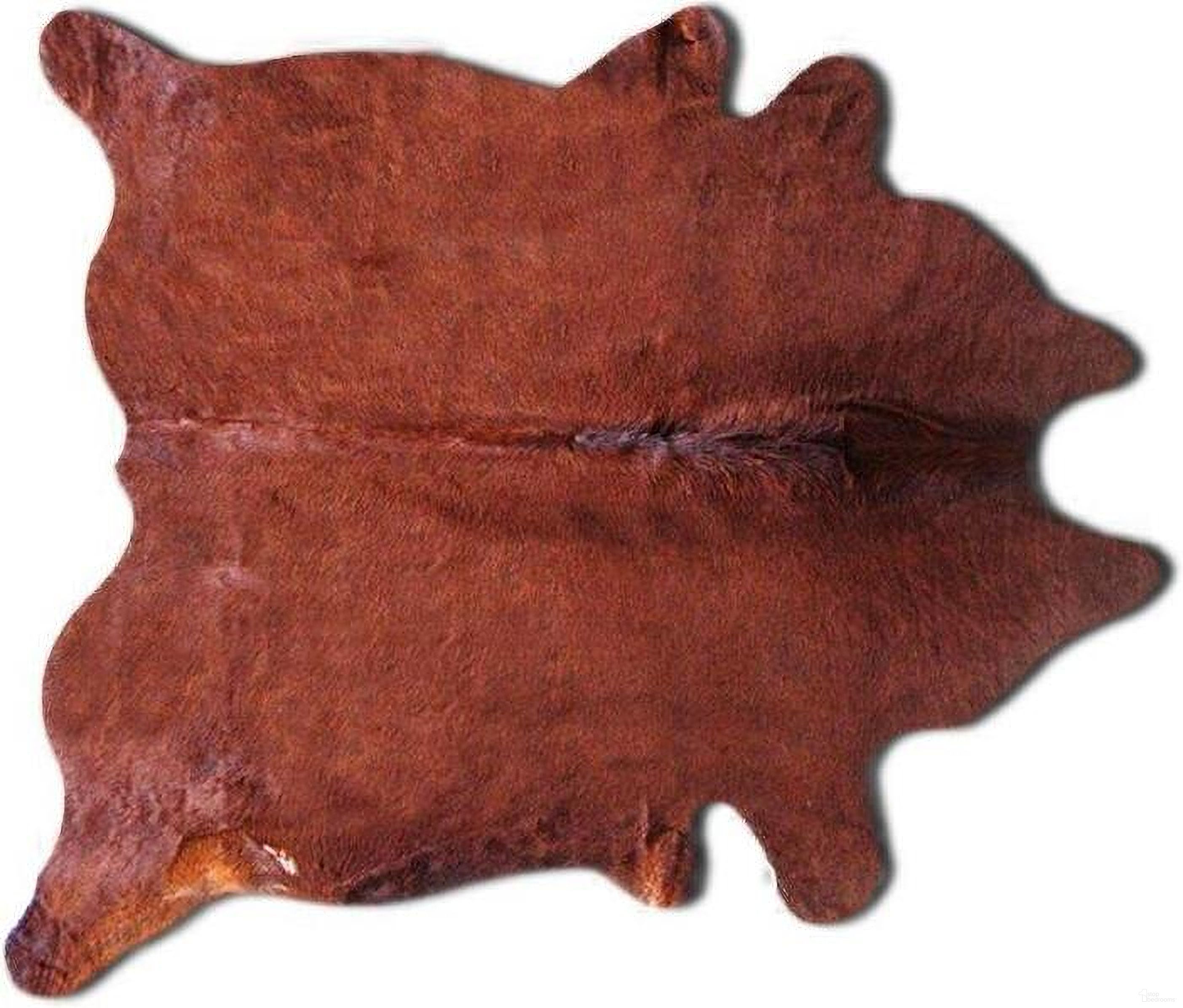 Homeroots Brown Cowhide Area Rug