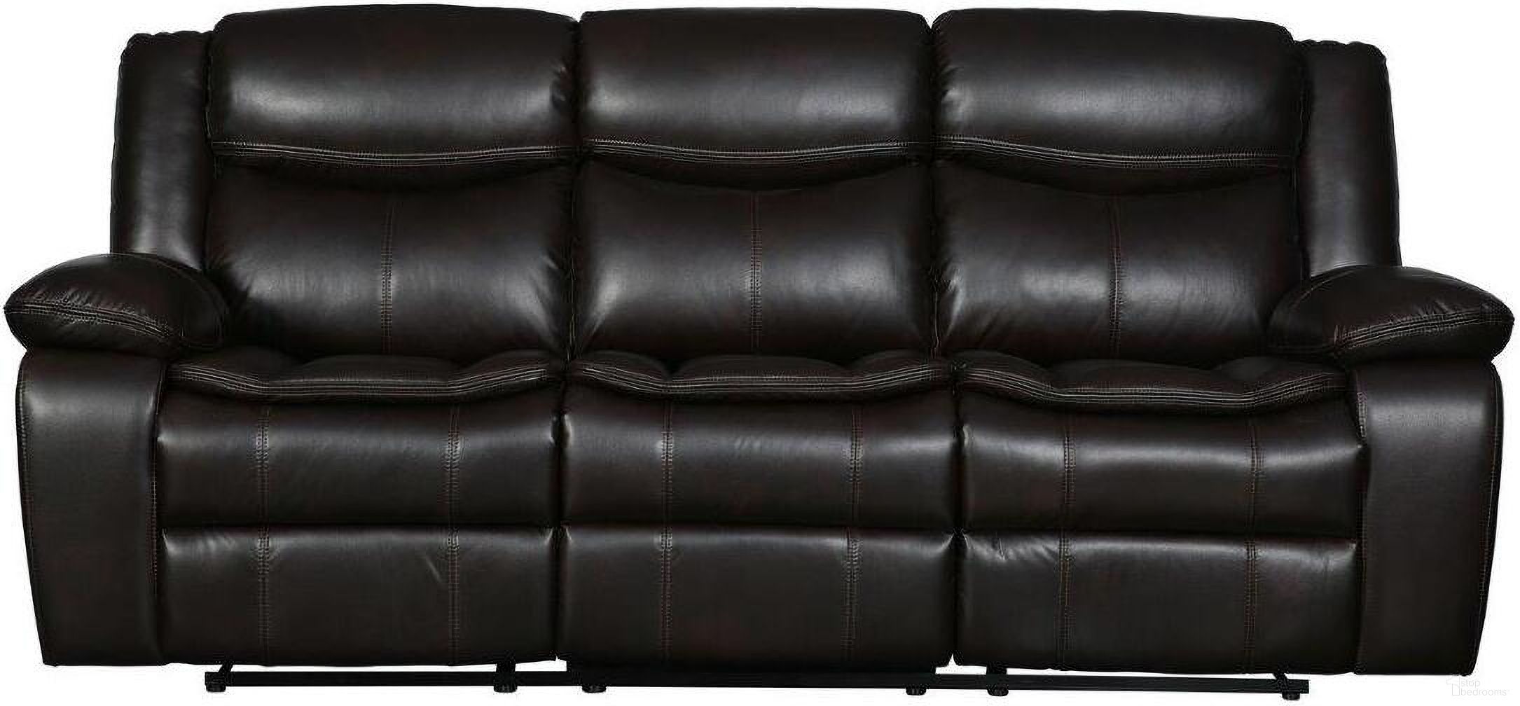The appearance of Homeroots Brown Sofa designed by Homeroots in the modern / contemporary interior design. This brown piece of furniture was selected by 1StopBedrooms from to add a touch of cosiness and style into your home. Sku: 366304. Material: Leather.