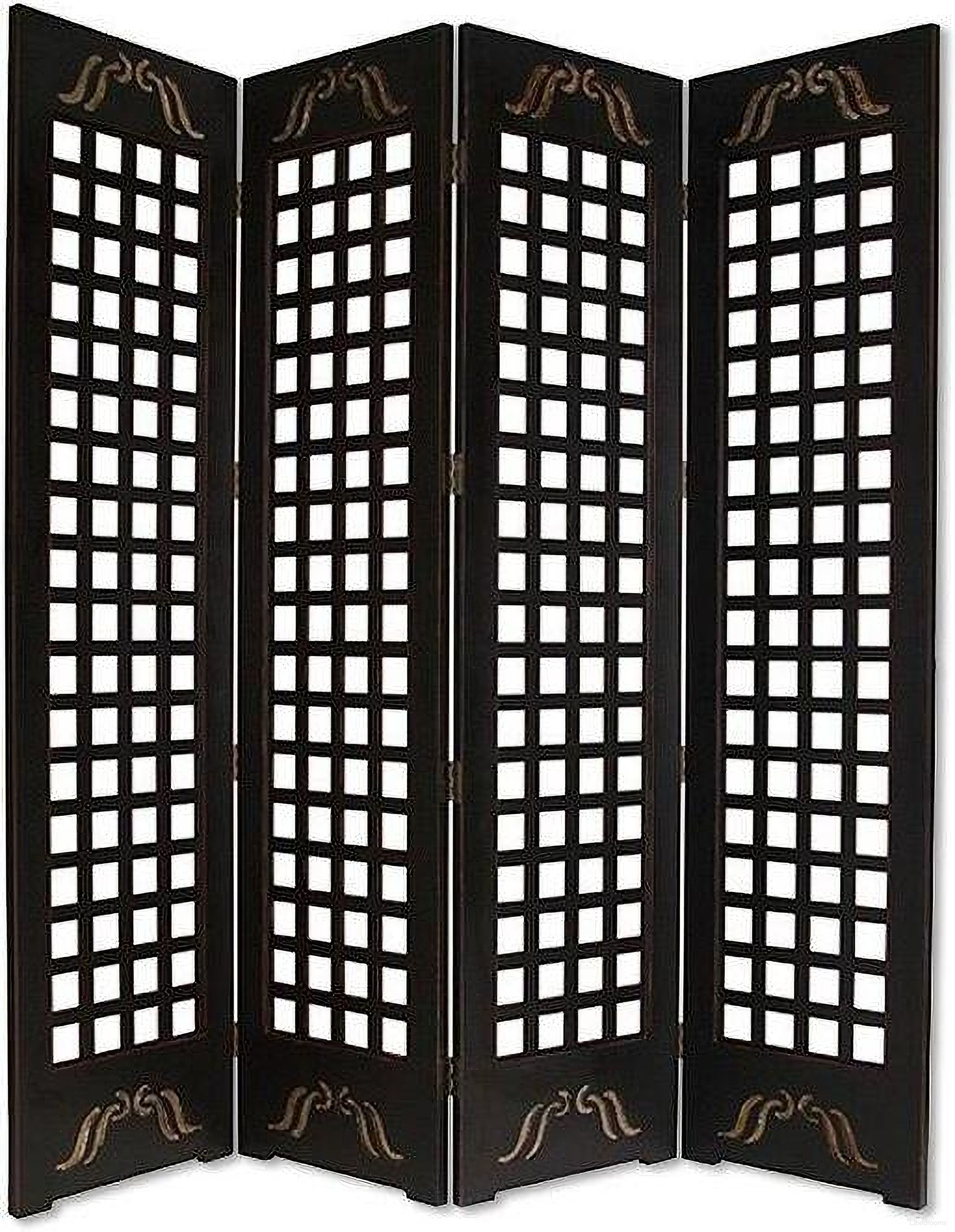 Homeroots Brown Wood Omega Screen