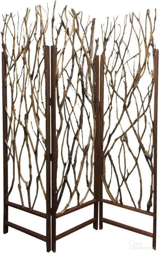 Homeroots Brown Wood Tree Screen