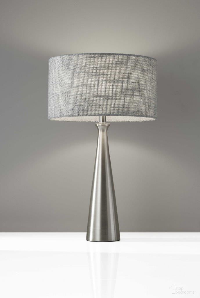 Homeroots Brushed Steel Metal Table Lamp 372476