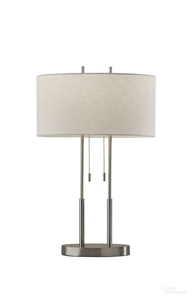 Homeroots Brushed Steel Metal Table Lamp 372649