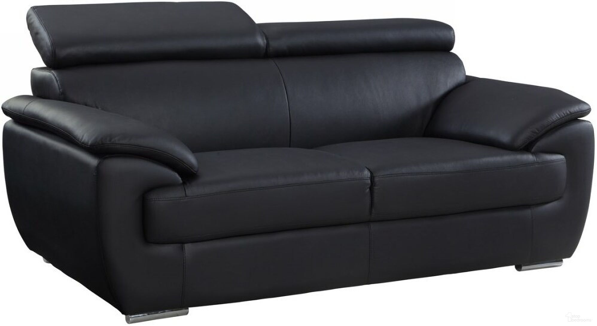 The appearance of Homeroots Captivating Black Leather Loveseat designed by Homeroots in the modern / contemporary interior design. This black piece of furniture was selected by 1StopBedrooms from to add a touch of cosiness and style into your home. Sku: 329520. Material: Leather.