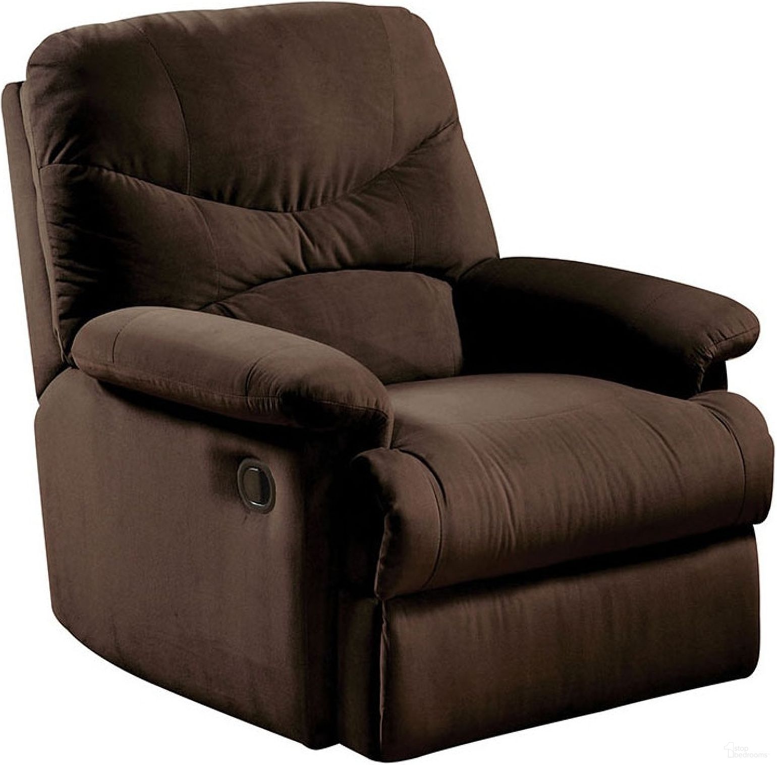 Homeroots Chocolate Upholstered Motion Recliner