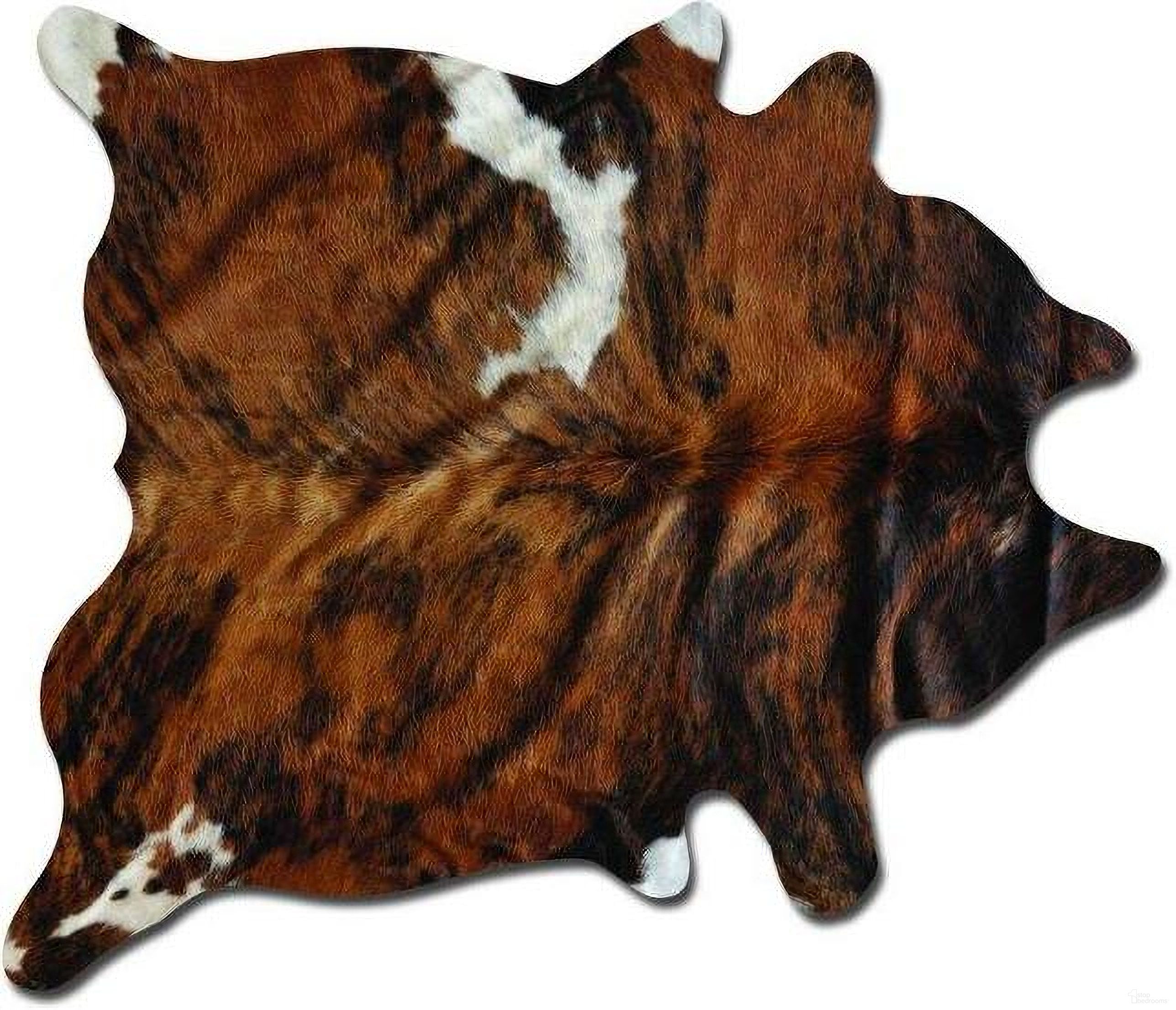 Homeroots Classic And Brindle Cowhide Rug