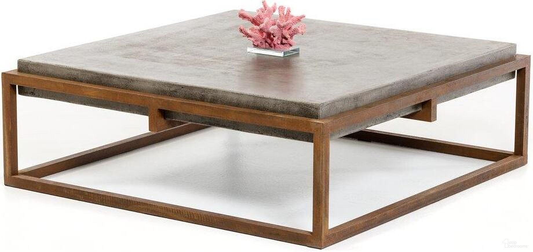 The appearance of Homeroots Concrete And Metal Coffee Table designed by Homeroots in the modern / contemporary interior design. This grey/brown piece of furniture was selected by 1StopBedrooms from to add a touch of cosiness and style into your home. Sku: 283304. Material: Concrete.