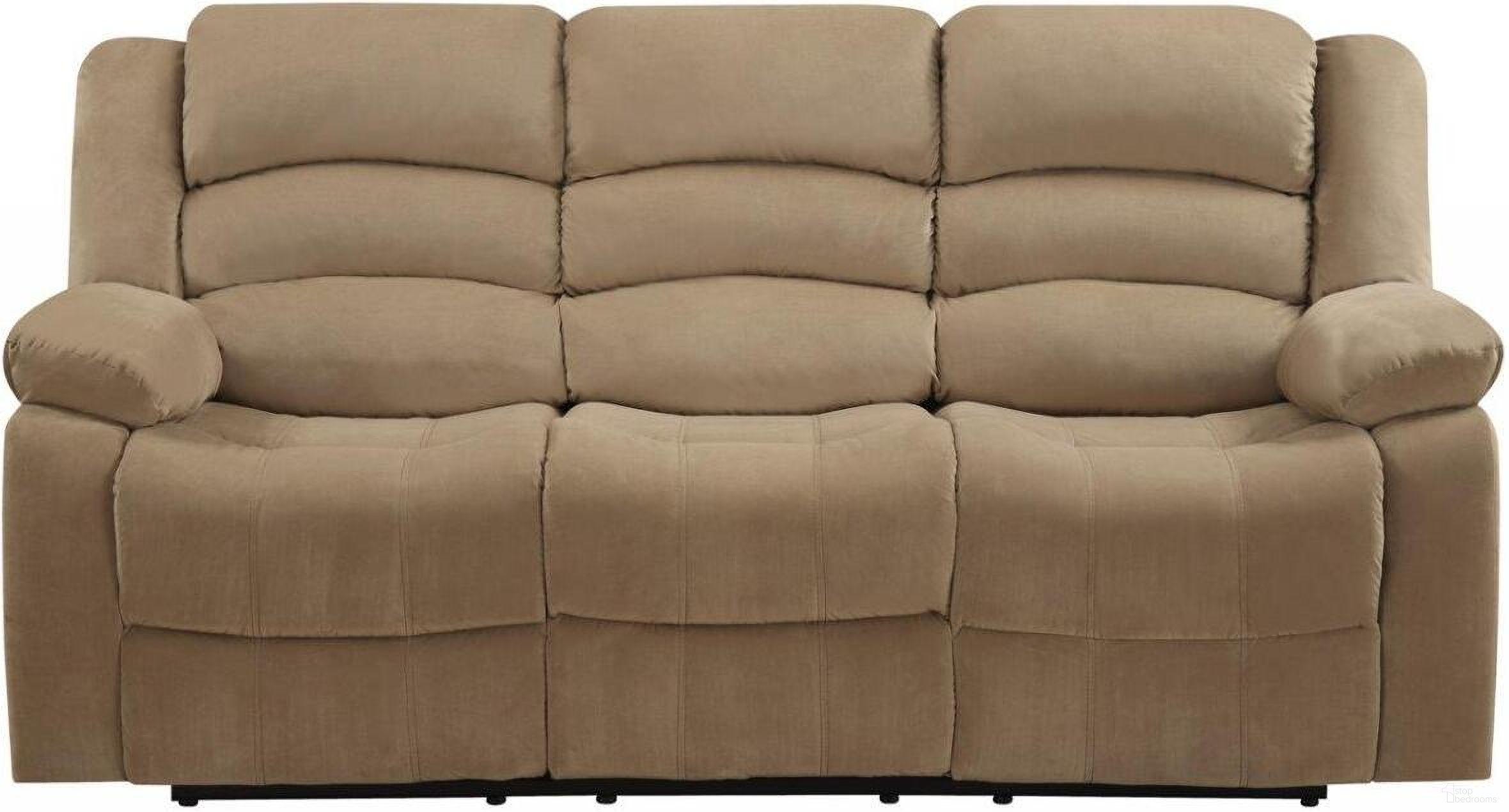 Homeroots Contemporary Beige Fabric Sofa