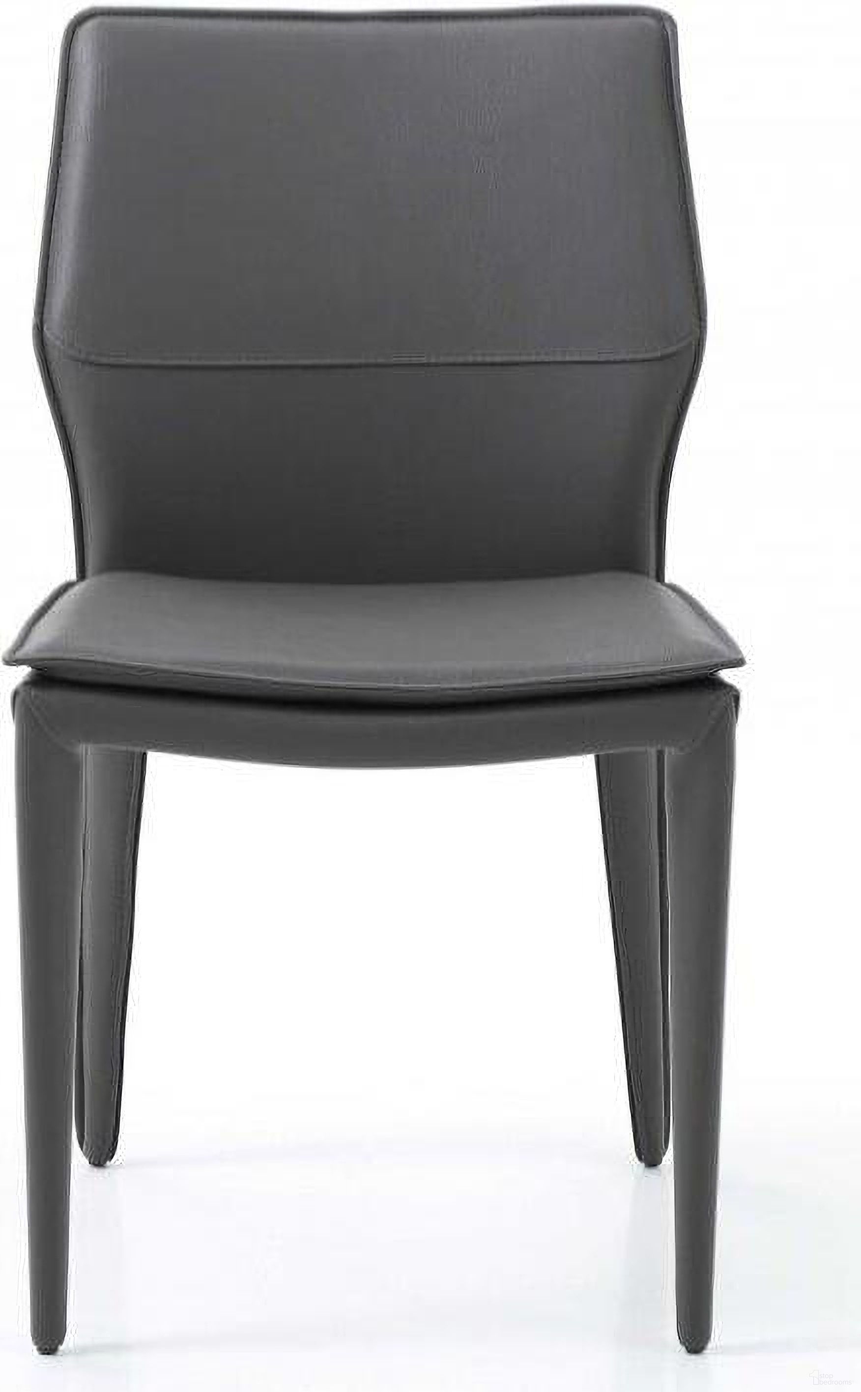 The appearance of Homeroots Dark Faux Leather And Metal Dining Chair 370668 designed by Homeroots in the modern / contemporary interior design. This dark piece of furniture  was selected by 1StopBedrooms from  to add a touch of cosiness and style into your home. Sku: 370668. Material: Faux Leather. Chair Type: Side Chair.
