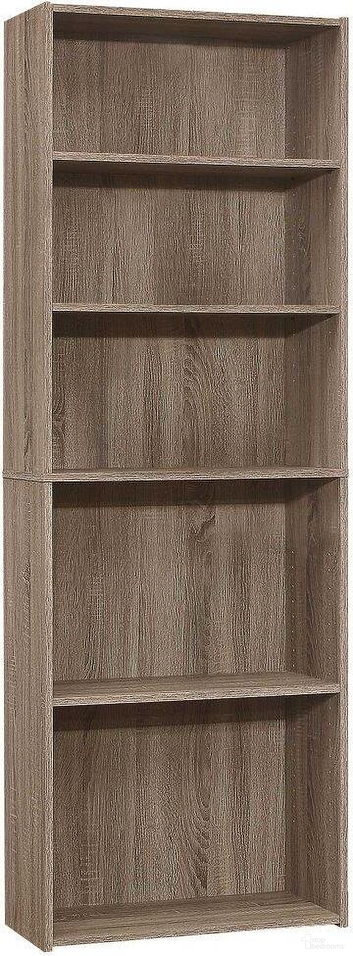 The appearance of Homeroots Dark Taupe 5 Shelves Bookcase designed by Homeroots in the modern / contemporary interior design. This dark taupe piece of furniture  was selected by 1StopBedrooms from  to add a touch of cosiness and style into your home. Sku: 355725. Material: Wood.