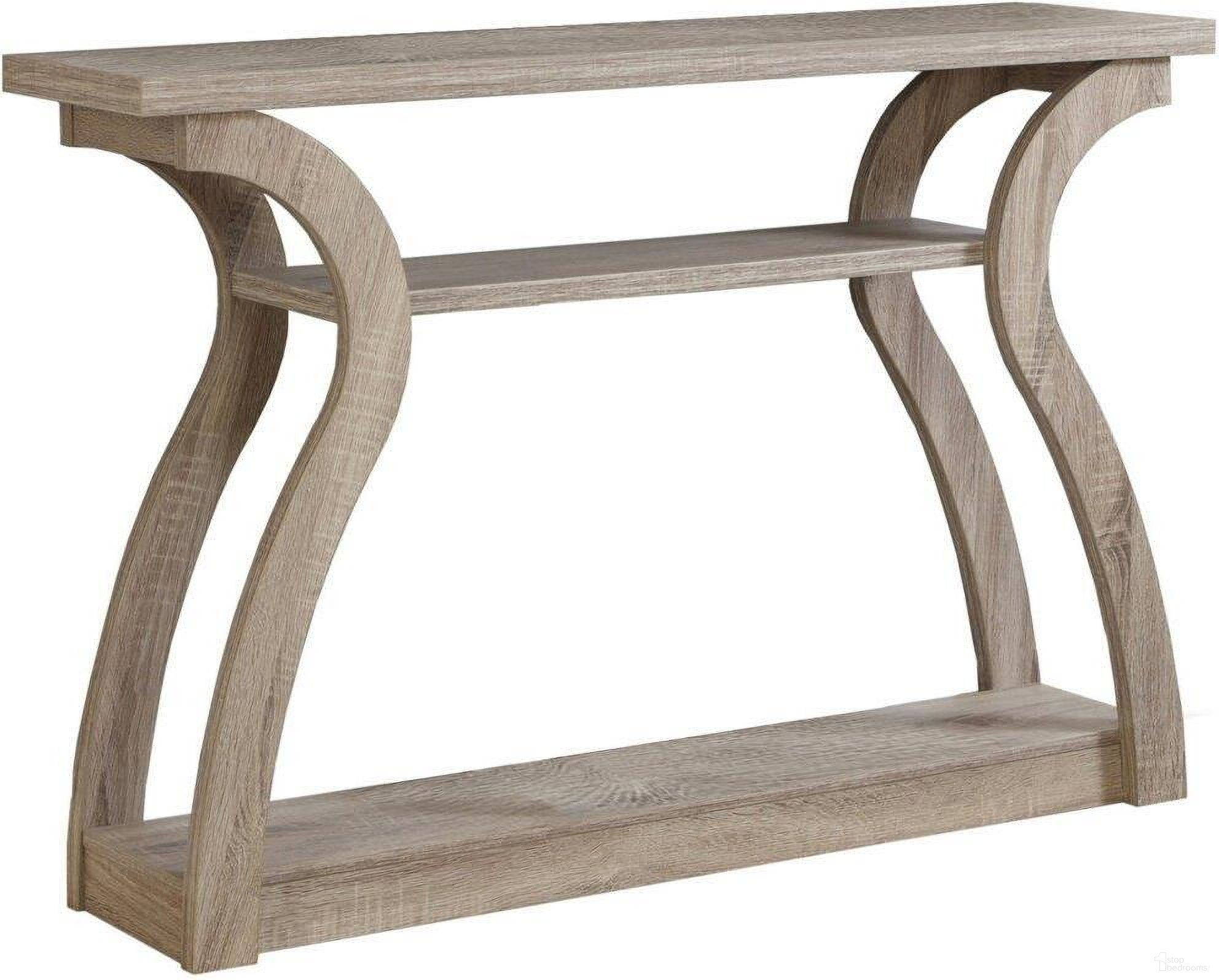 The appearance of Homeroots Dark Taupe Hollow Core Accent Table Hall Console 332814 designed by Homeroots in the modern / contemporary interior design. This dark taupe piece of furniture  was selected by 1StopBedrooms from  to add a touch of cosiness and style into your home. Sku: 332814. Material: MDF.