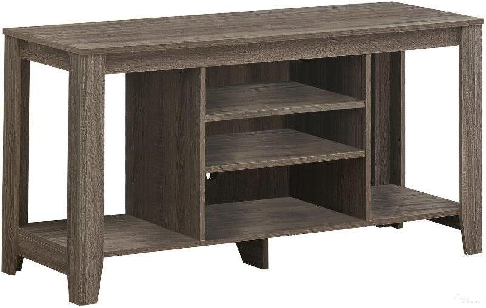 Homeroots Dark Taupe Particle Board Tv Stand