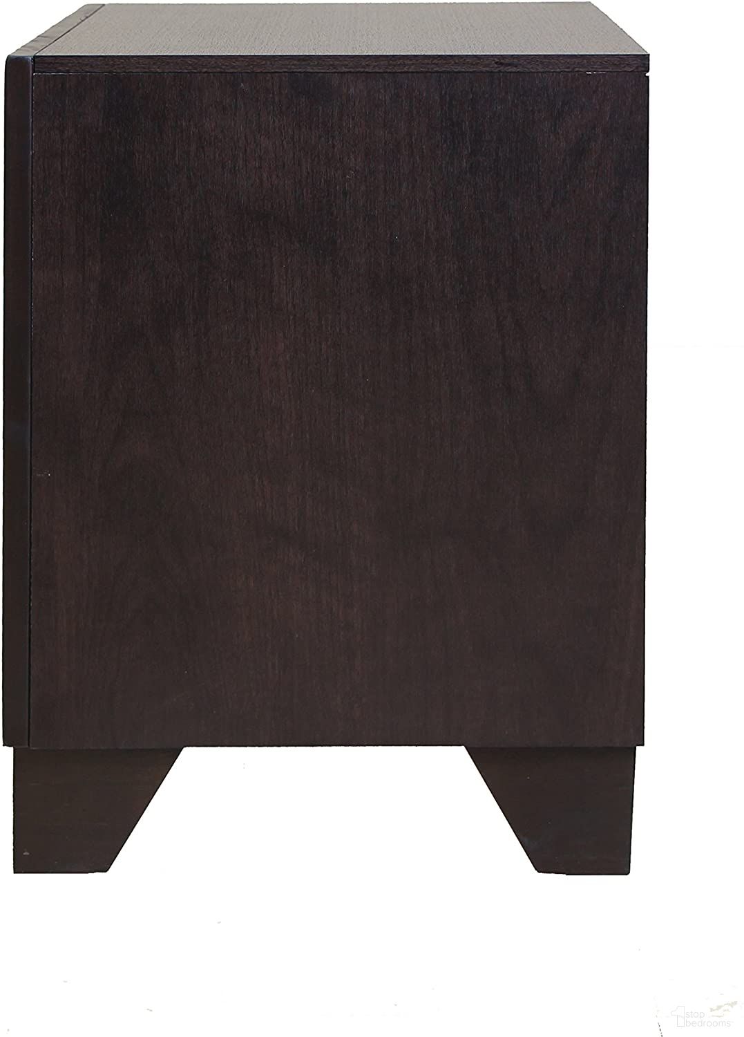 Homeroots Espresso Rubber Wood Nightstand