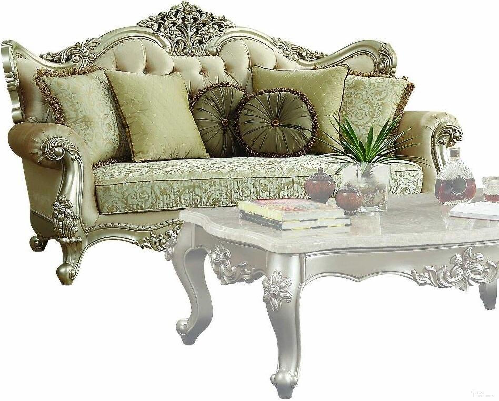 The appearance of Homeroots Fabric Champagne Upholstery Wood Leg And Trim Sofa With 7 Pillows designed by Homeroots in the traditional interior design. This champagne piece of furniture was selected by 1StopBedrooms from to add a touch of cosiness and style into your home. Sku: 348214. Material: Wood.