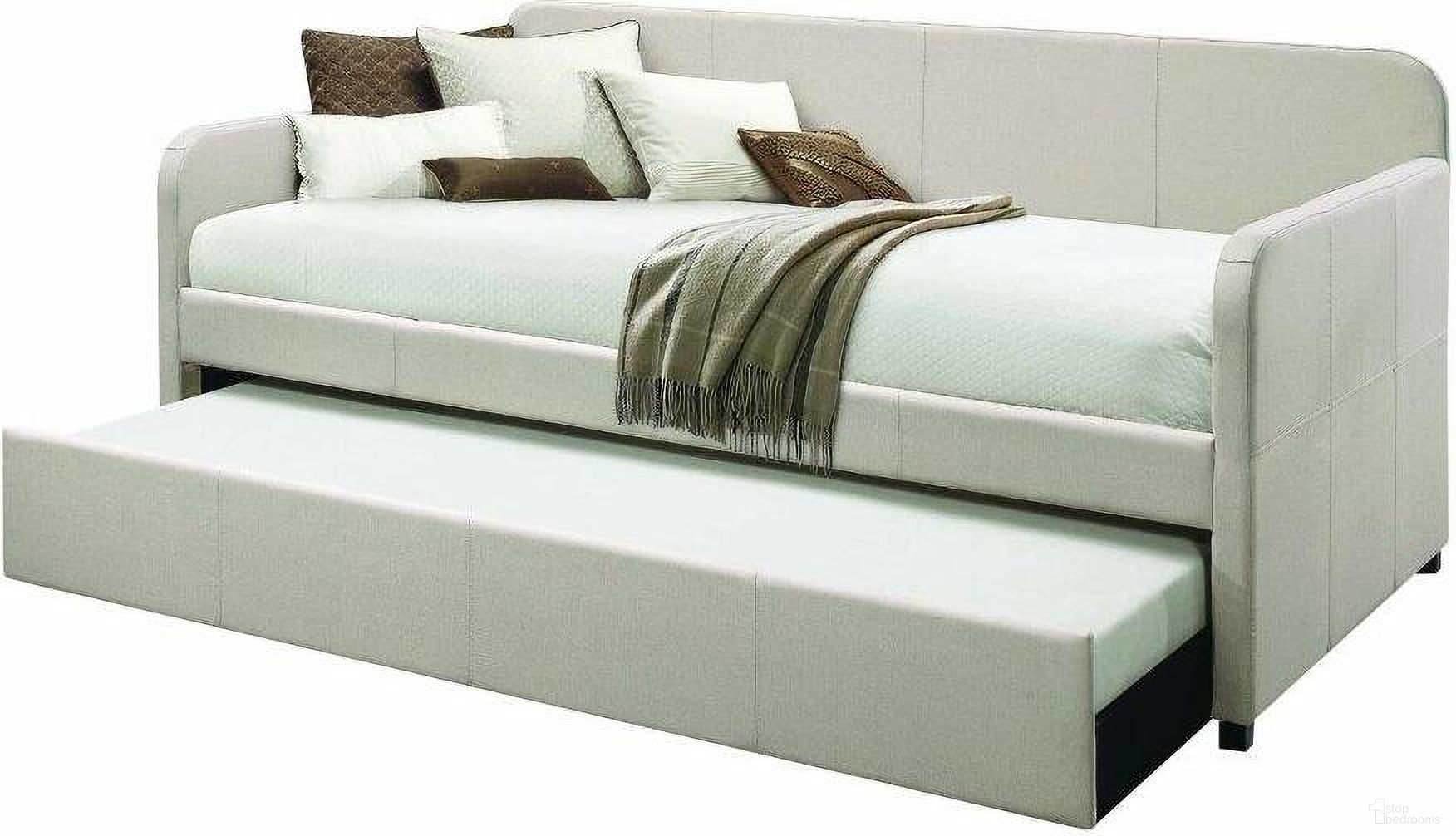 Homeroots Fabric Twin Upholstered Daybed And Trundle