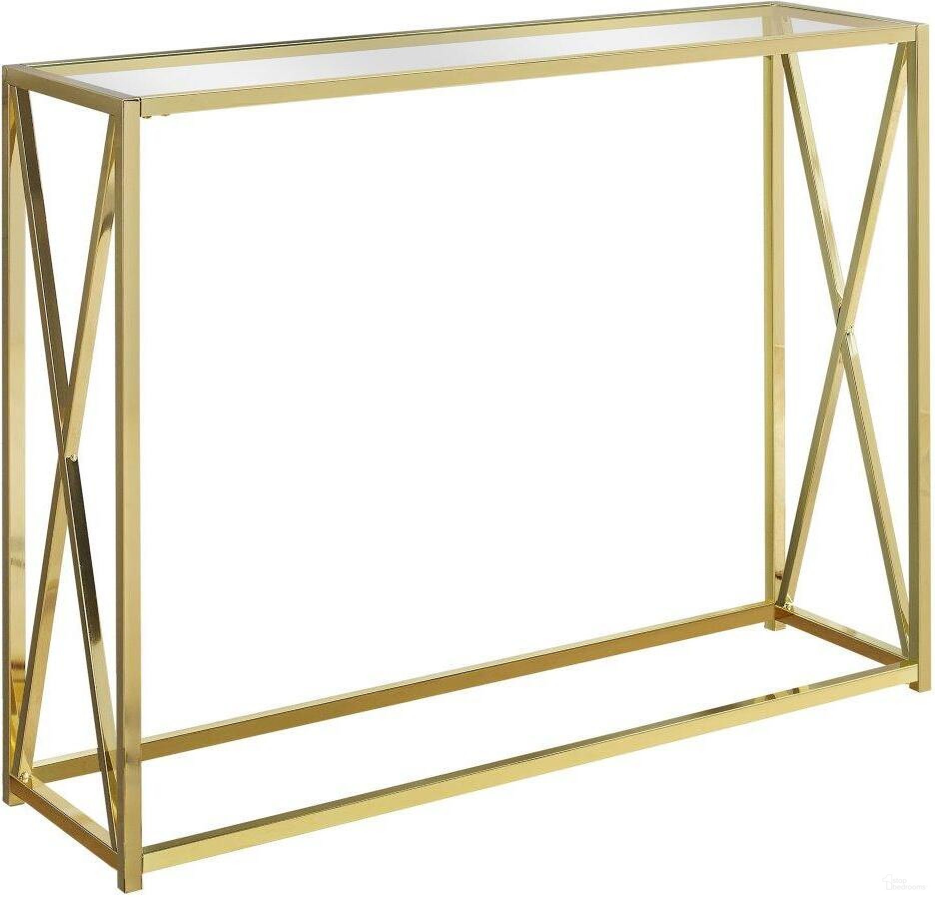 The appearance of Homeroots Gold Clear Metal Tempered Glass Accent Table designed by Homeroots in the modern / contemporary interior design. This gold piece of furniture was selected by 1StopBedrooms from to add a touch of cosiness and style into your home. Sku: 333202. Material: Metal.