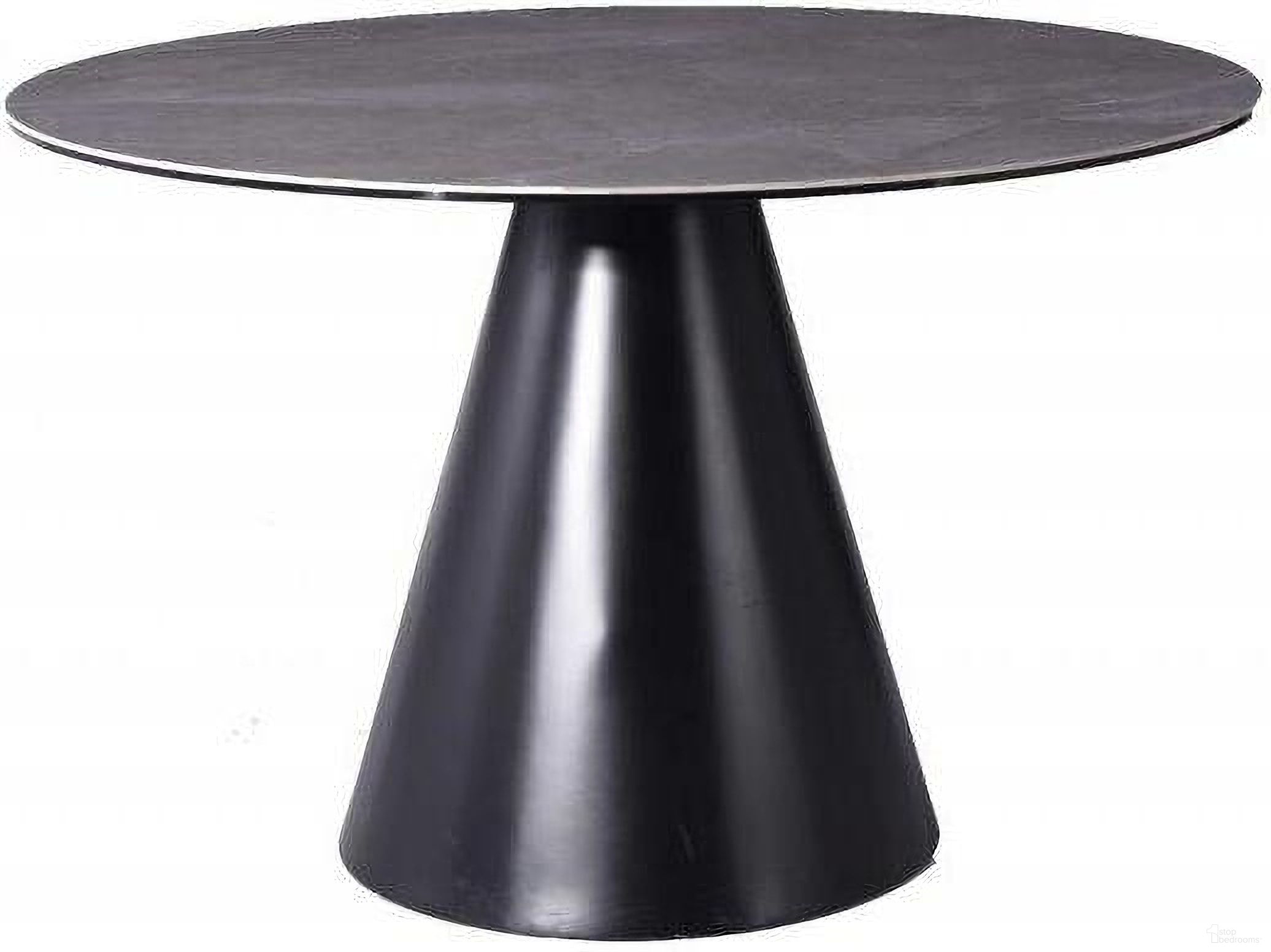 The appearance of Homeroots Gray Glass And Iron Dining Table designed by Homeroots in the modern / contemporary interior design. This gray piece of furniture  was selected by 1StopBedrooms from  to add a touch of cosiness and style into your home. Sku: 370722. Table Base Style: Pedestal. Table Top Shape: Round. Material: Glass. Size: 47".