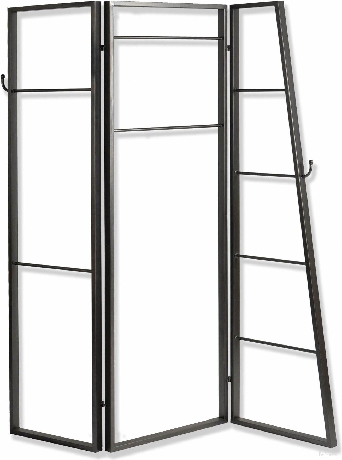 The appearance of Homeroots Gray Metal Coatrack 3 Panel Screen designed by Homeroots in the modern / contemporary interior design. This grey piece of furniture was selected by 1StopBedrooms from to add a touch of cosiness and style into your home. Sku: 342778. Material: Metal.