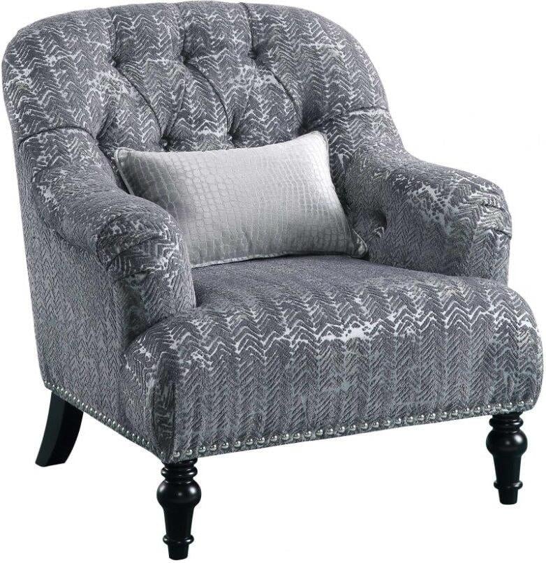 Patterned best sale velvet chair