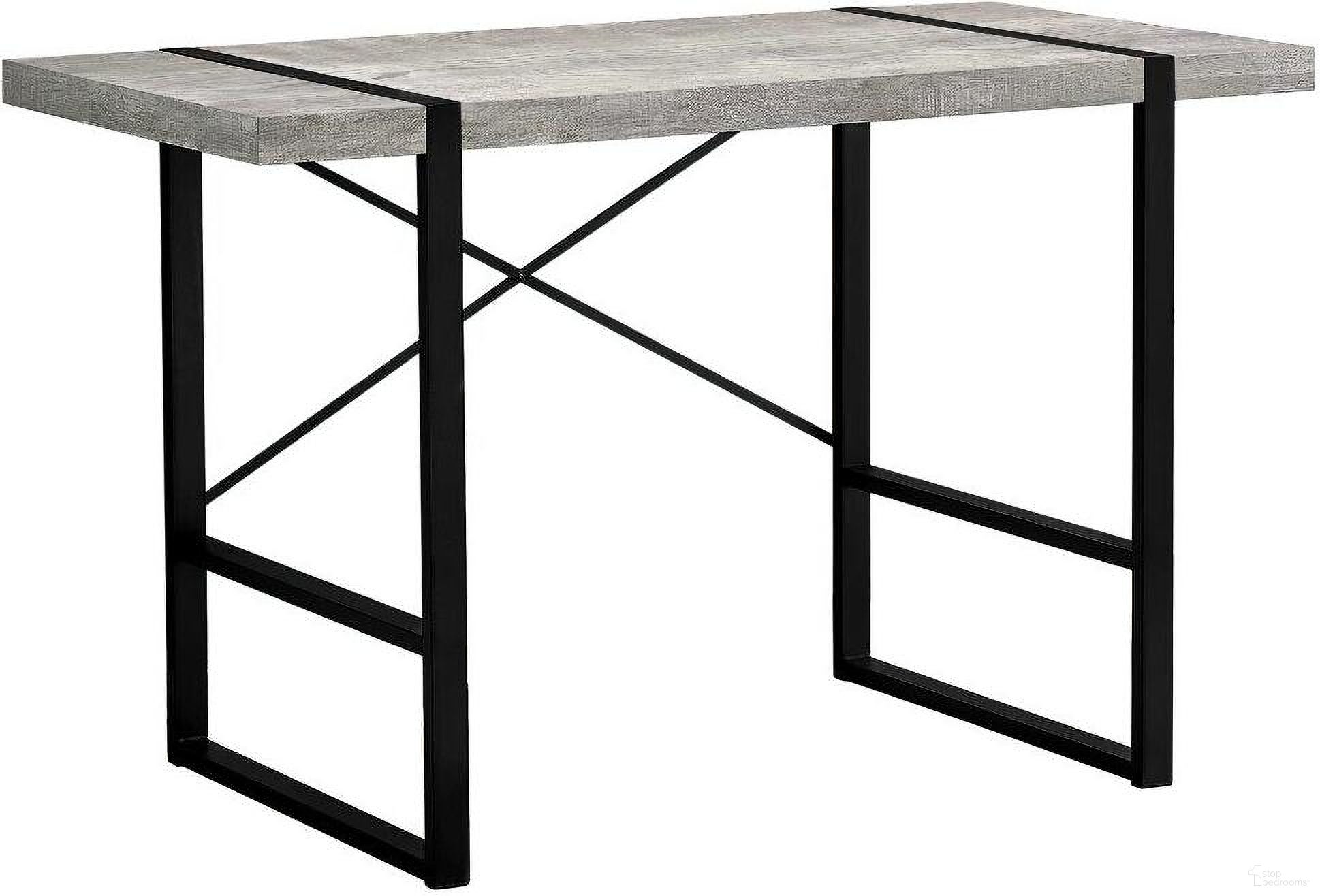 The appearance of Homeroots Grey And Black Reclaimed Wood Metal Computer Desk designed by Homeroots in the modern / contemporary interior design. This black and grey piece of furniture  was selected by 1StopBedrooms from  to add a touch of cosiness and style into your home. Sku: 355722. Material: MDF.