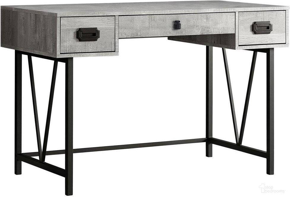 The appearance of Homeroots Grey Black Particle Board Hollow Core Metal Computer Desk 333514 designed by Homeroots in the traditional interior design. This black and grey piece of furniture  was selected by 1StopBedrooms from  to add a touch of cosiness and style into your home. Sku: 333514. Material: MDF.