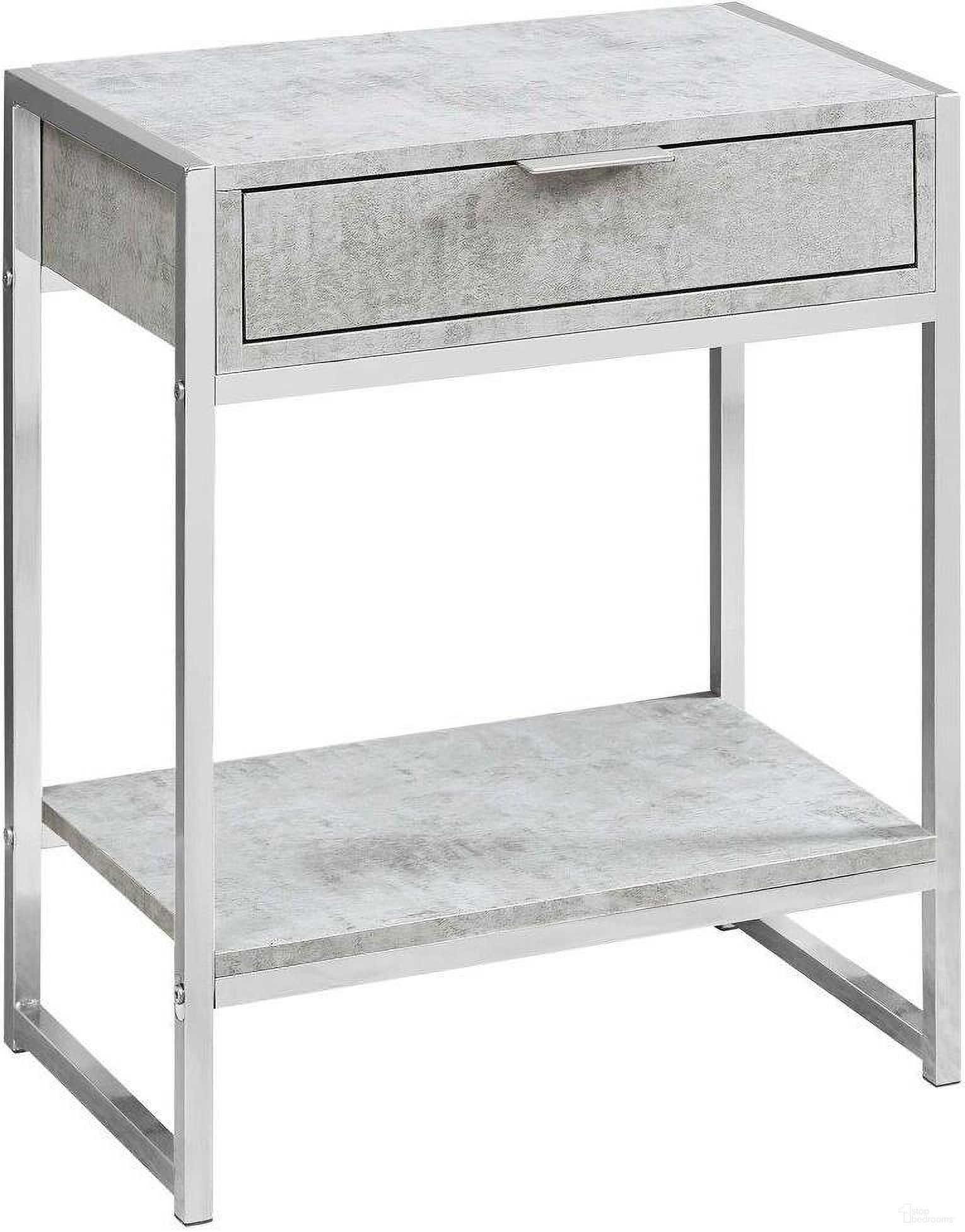 Homeroots Grey Metal Accent Table 333227