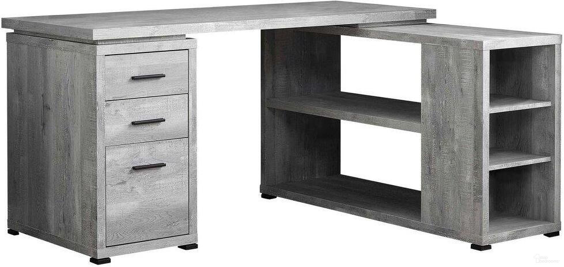The appearance of Homeroots Grey Particle Board Hollow Core Computer Desk designed by Homeroots in the modern / contemporary interior design. This grey piece of furniture  was selected by 1StopBedrooms from  to add a touch of cosiness and style into your home. Sku: 333522. Material: MDF.