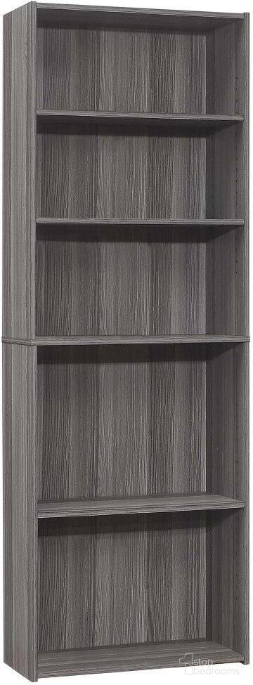 Homeroots Grey Shelves Bookcase 355726