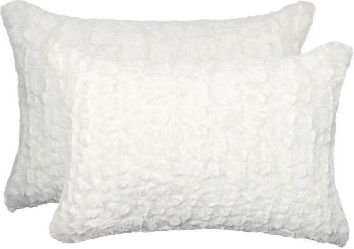 Homeroots Ivory Mink Faux Pillow 2 Pack 317200