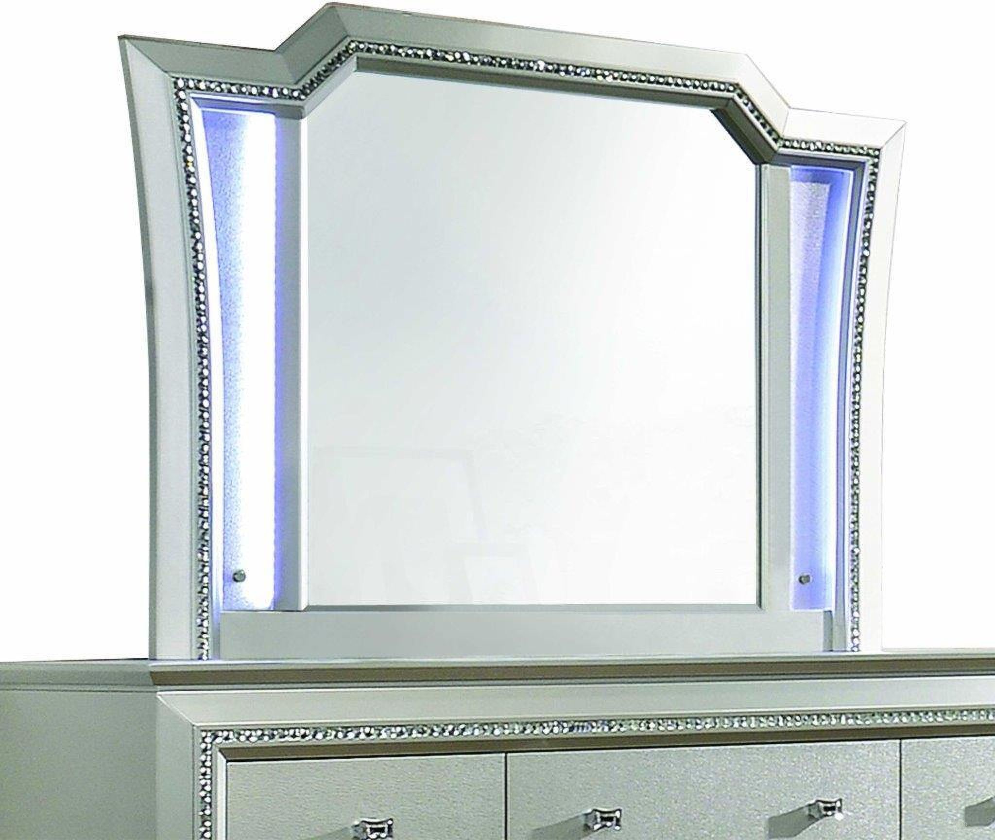 The appearance of Homeroots Led Champagne Wood Mirror designed by Homeroots in the modern / contemporary interior design. This champagne piece of furniture  was selected by 1StopBedrooms from  to add a touch of cosiness and style into your home. Sku: 347170. Material: Wood.