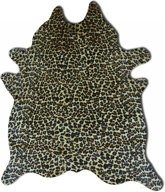 Homeroots Leopard Cowhide Area Rug