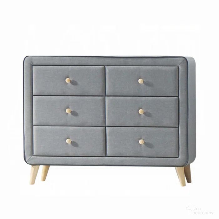 Homeroots Light Gray Fabric Dresser 285882