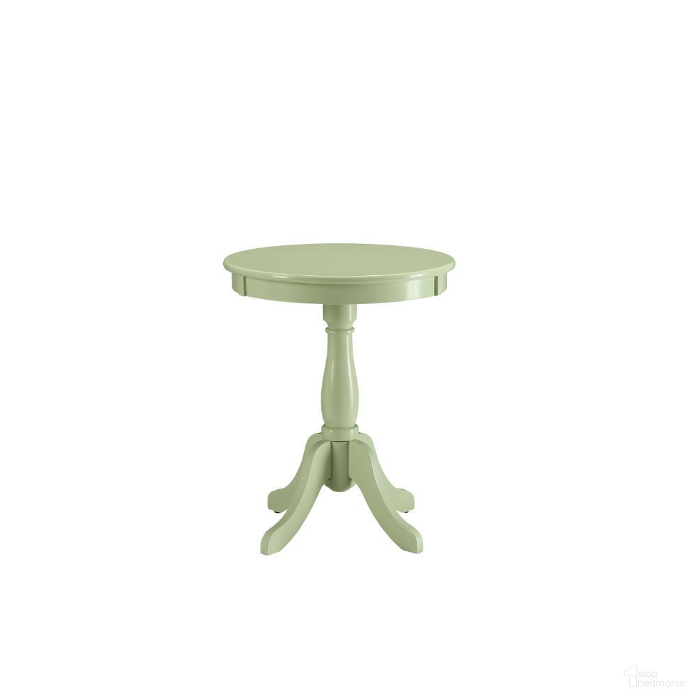 The appearance of Homeroots Light Green Solid Wood Leg Side Table 286301 designed by Homeroots in the traditional interior design. This light green piece of furniture  was selected by 1StopBedrooms from  to add a touch of cosiness and style into your home. Sku: 286301. Material: MDF.