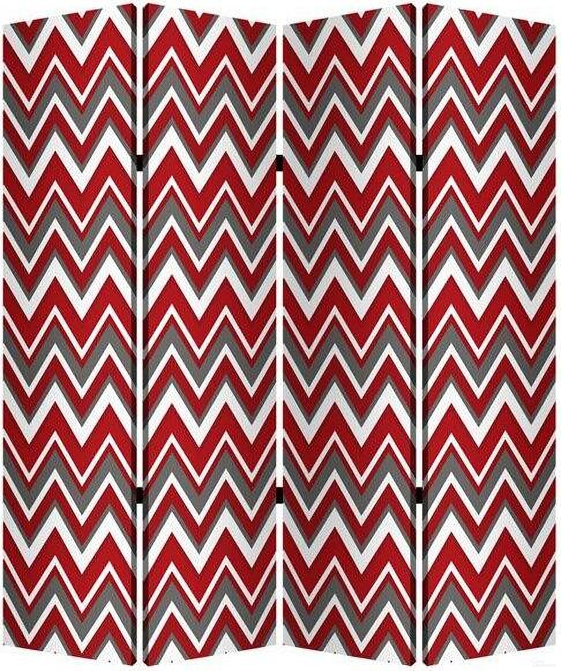 Homeroots Mlti Color Wood Canvas Screen