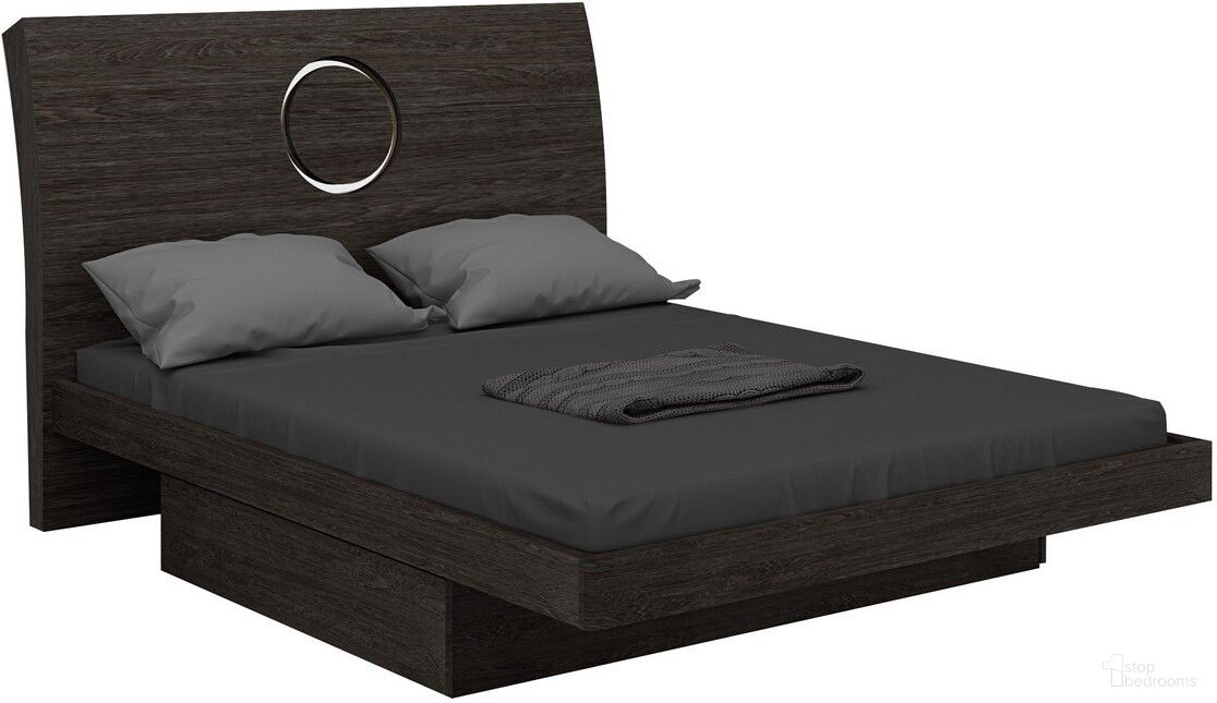 Homeroots Modern California King Gray High Gloss Bed