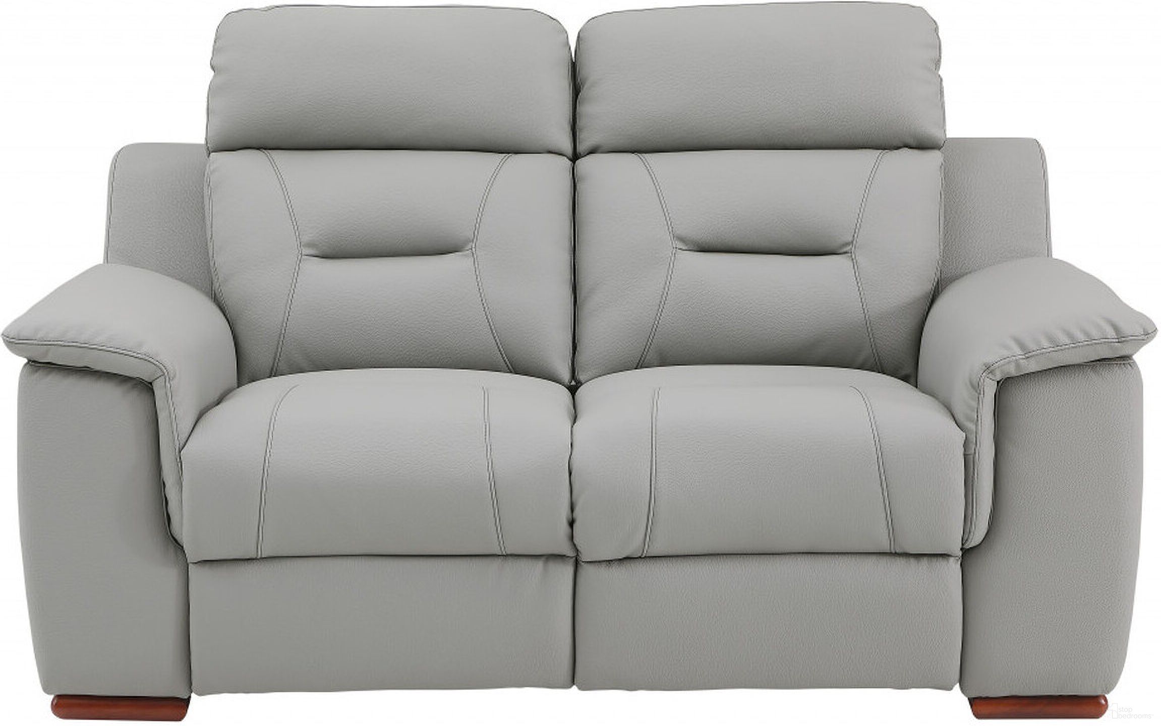 The appearance of Homeroots Modern Gray Leather Loveseat designed by Homeroots in the modern / contemporary interior design. This gray piece of furniture was selected by 1StopBedrooms from to add a touch of cosiness and style into your home. Sku: 343910. Material: Leather.