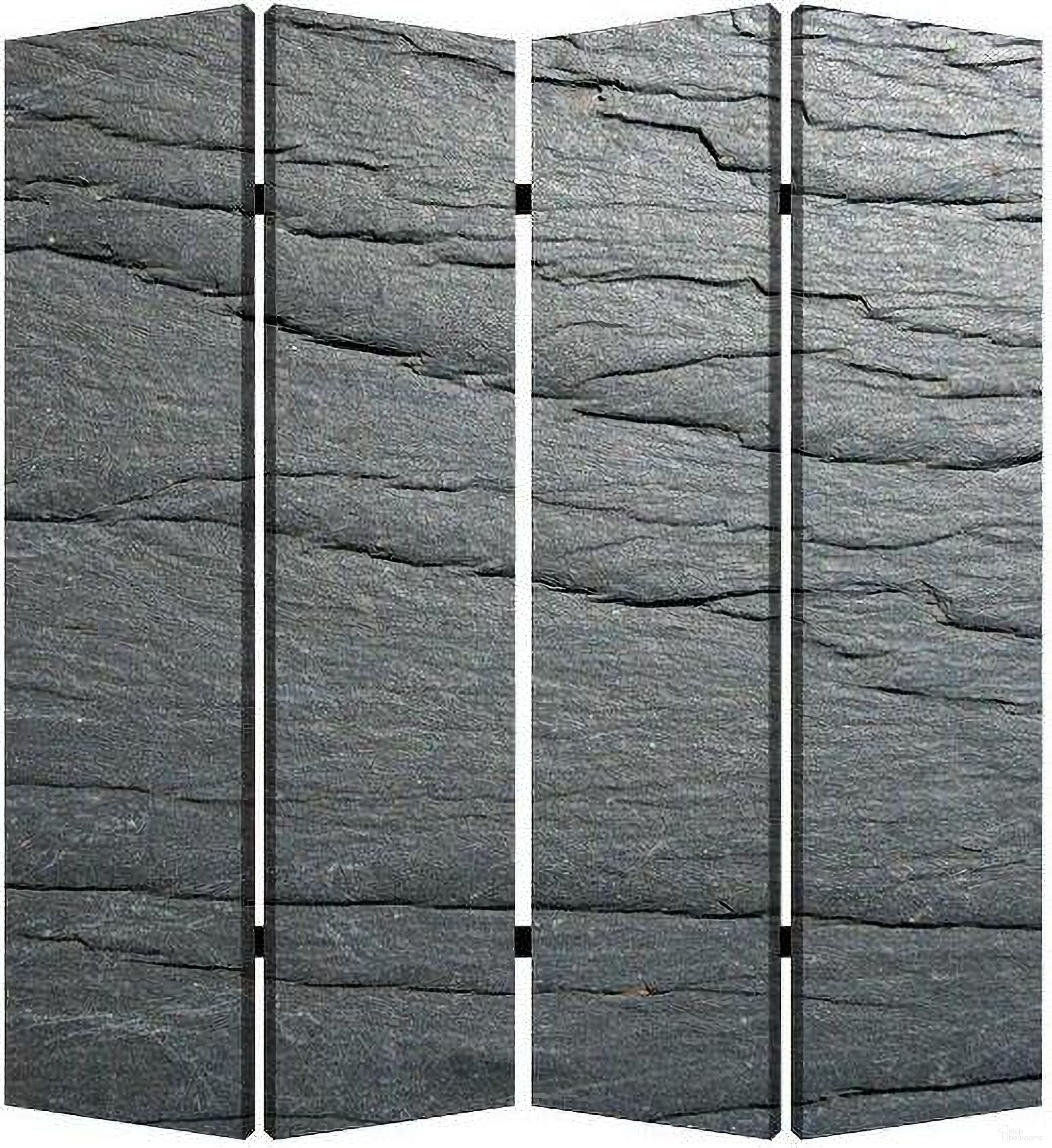 Homeroots Multi Color Wood Canvas Black Slate Screen 274662
