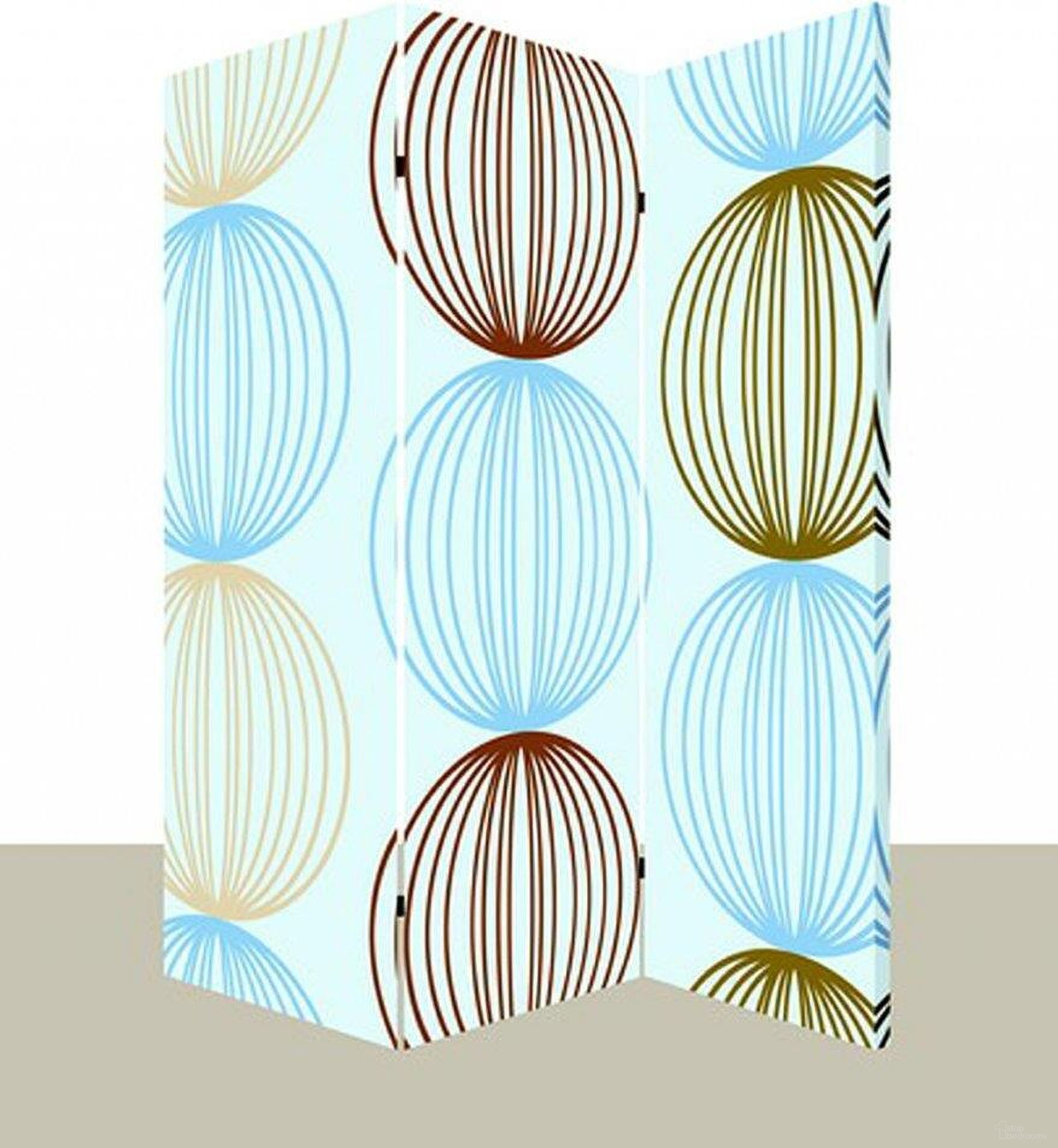 Homeroots Multi Color Wood Canvas Sphere Screen