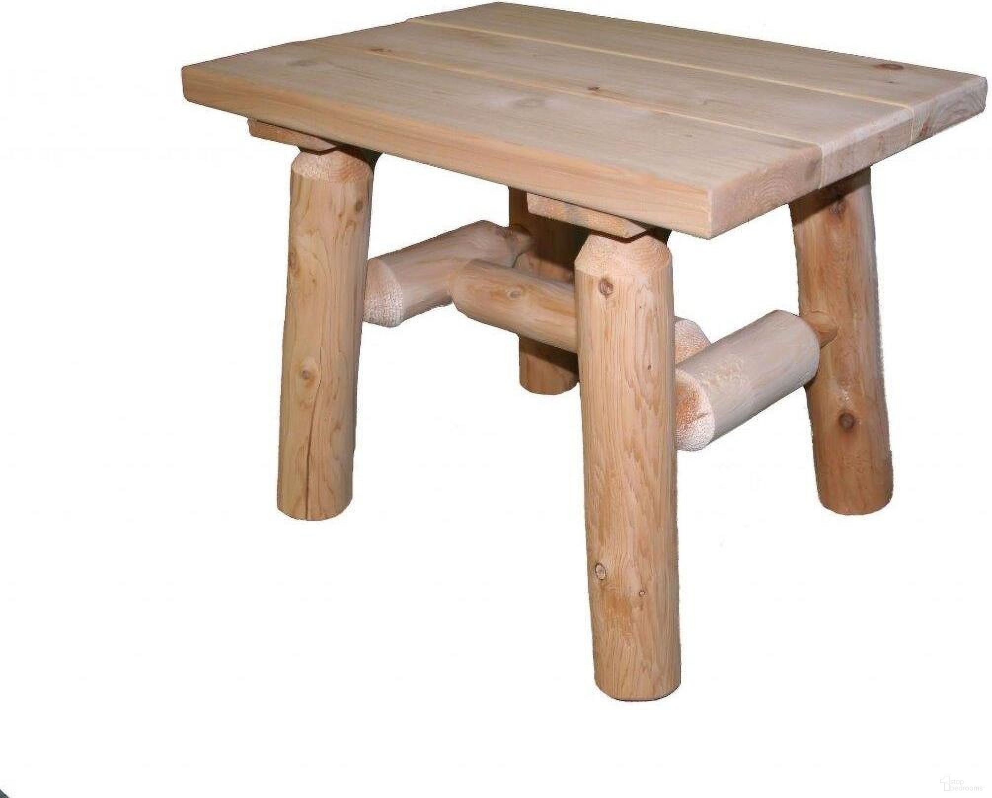Homeroots Natural Wood End Table 370290