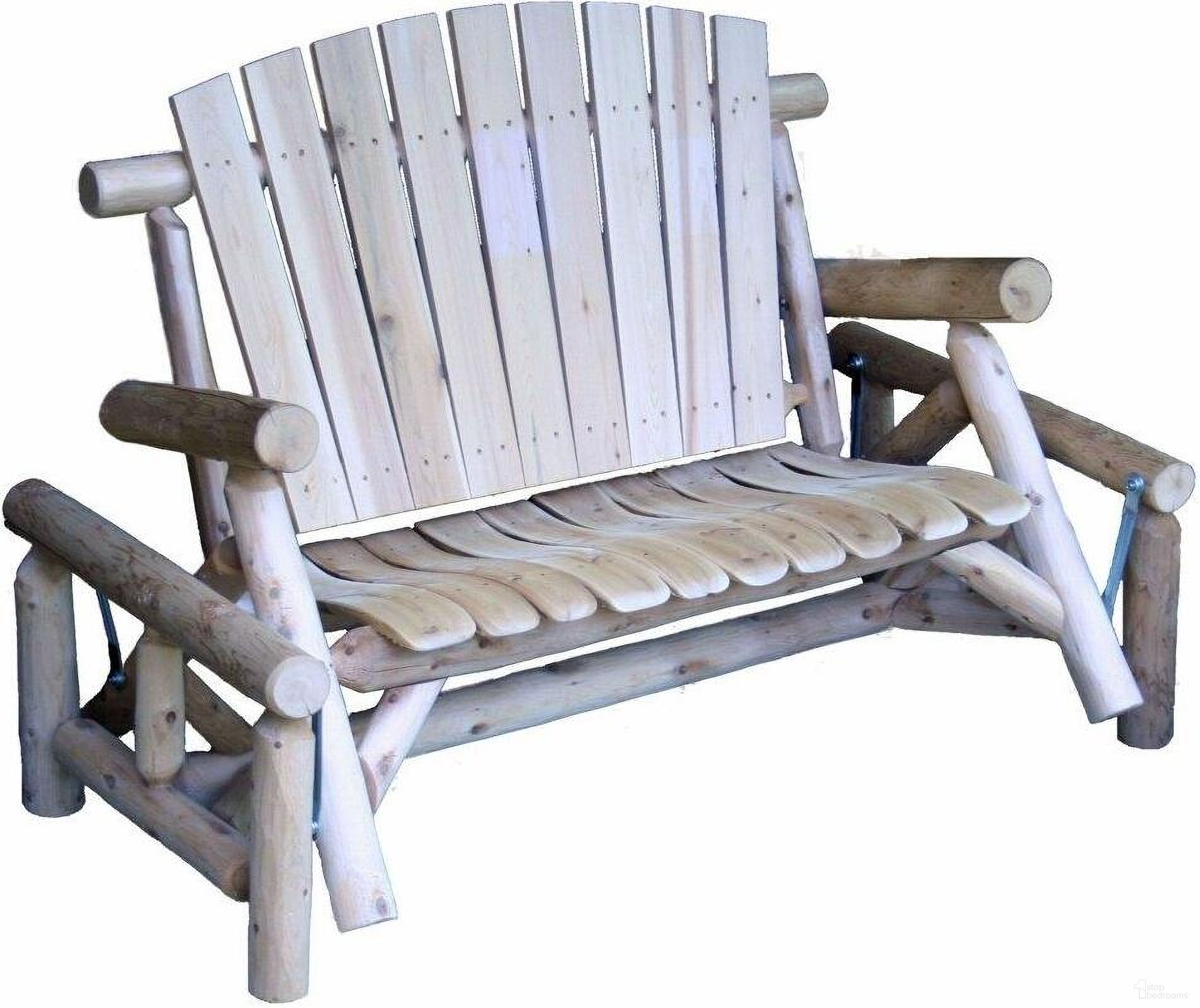 The appearance of Homeroots Natural Wood Loveseat Glider 370278 designed by Homeroots in the rustic / southwestern interior design. This natural piece of furniture was selected by 1StopBedrooms from to add a touch of cosiness and style into your home. Sku: 370278. Material: Wood.