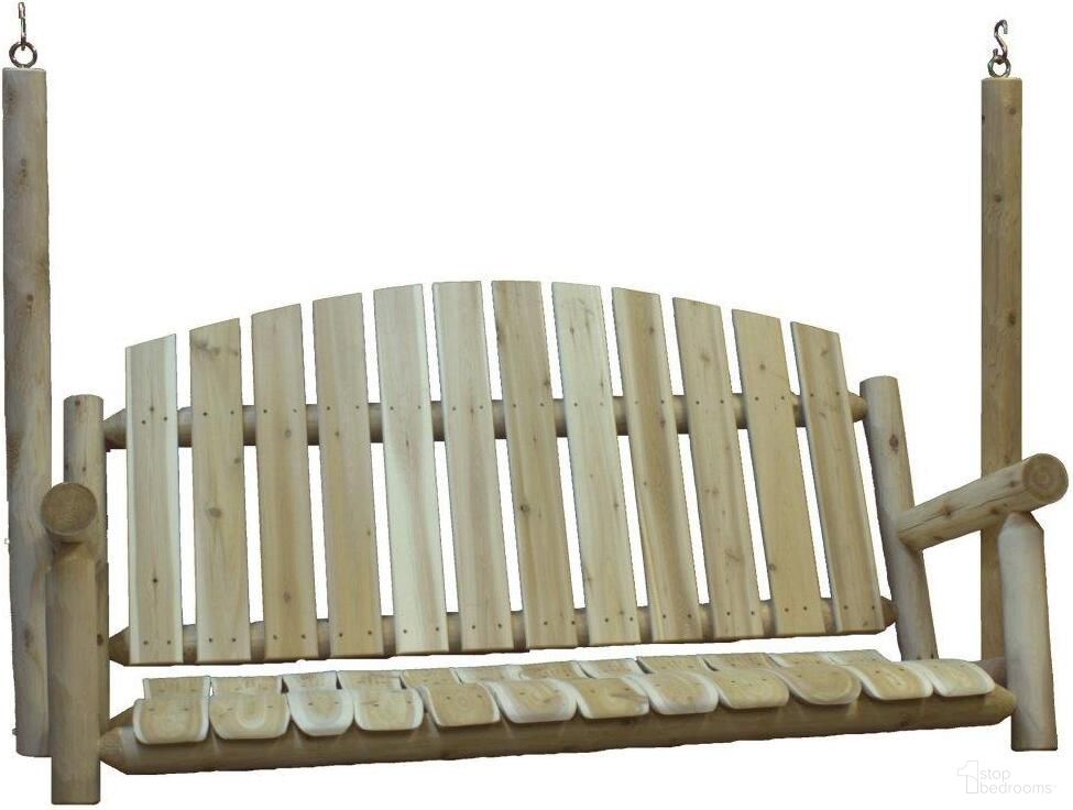 The appearance of Homeroots Natural Wood Porch Swing 370272 designed by Homeroots in the rustic / southwestern interior design. This natural piece of furniture was selected by 1StopBedrooms from to add a touch of cosiness and style into your home. Sku: 370272. Material: Wood.